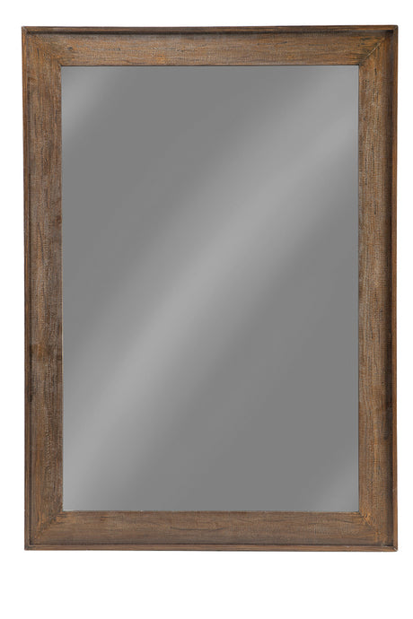 Furniture City Houma - Coaster - Odafin 59 x 83 Inch Wood Frame Floor Mirror Distressed Brown - 902770