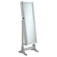 Furniture City Houma - Coaster - Elle Cheval Mirror with Jewelry Storage Silver - 902779