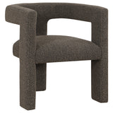 Furniture City Houma - Coaster - Petra Boucle Upholstered Accent Side Chair Chocolate Brown - 902880