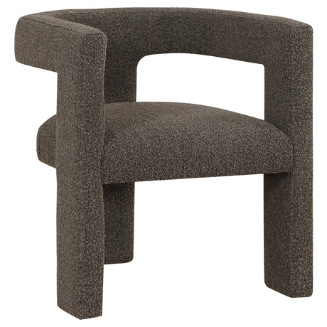 Furniture City Houma - Coaster - Petra Boucle Upholstered Accent Side Chair Chocolate Brown - 902880