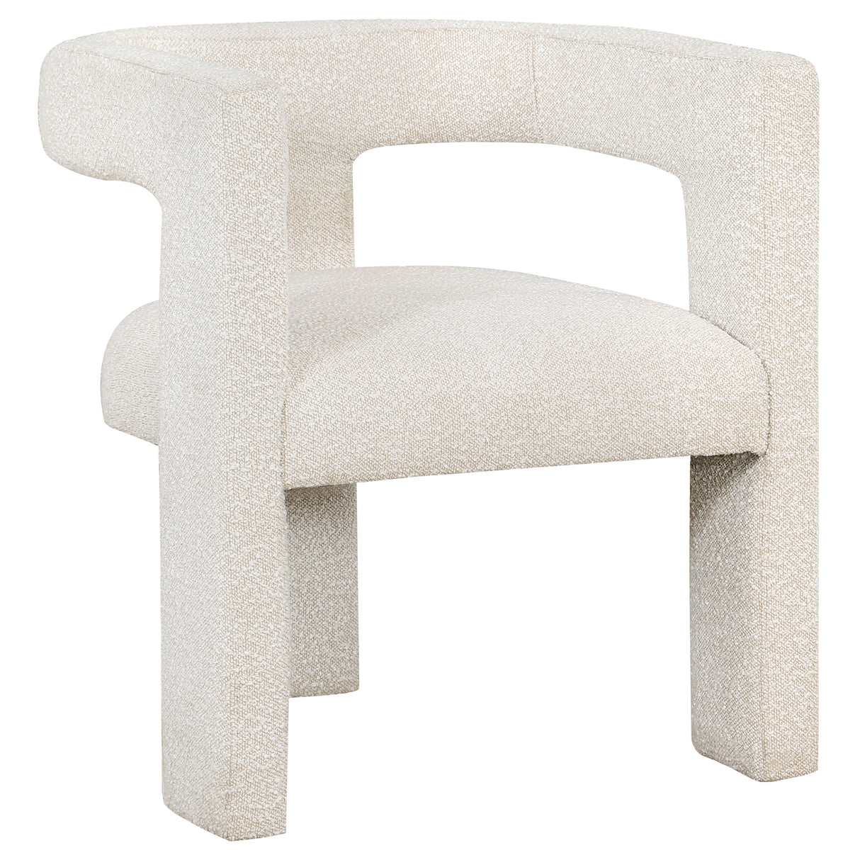 Furniture City Houma - Coaster - Petra Boucle Upholstered Accent Side Chair White - 902881