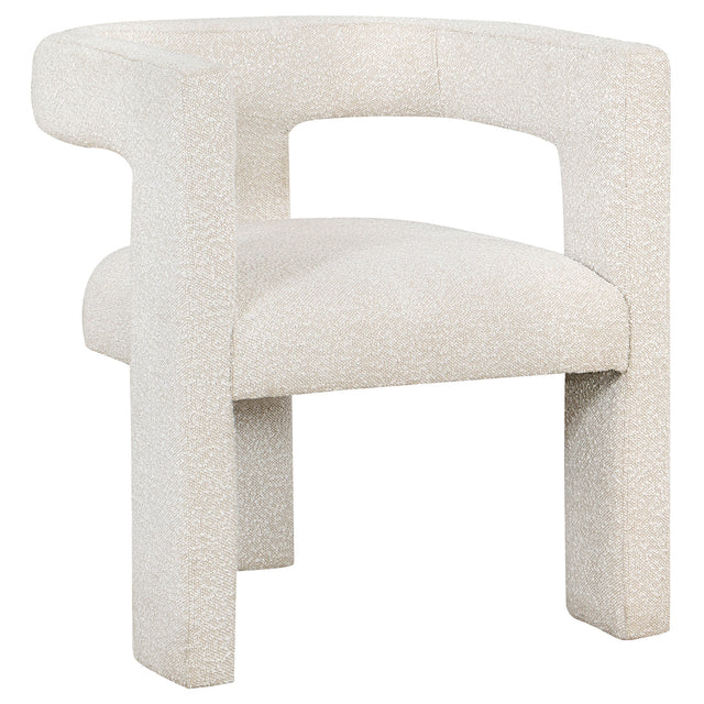 Furniture City Houma - Coaster - Petra Boucle Upholstered Accent Side Chair White - 902881