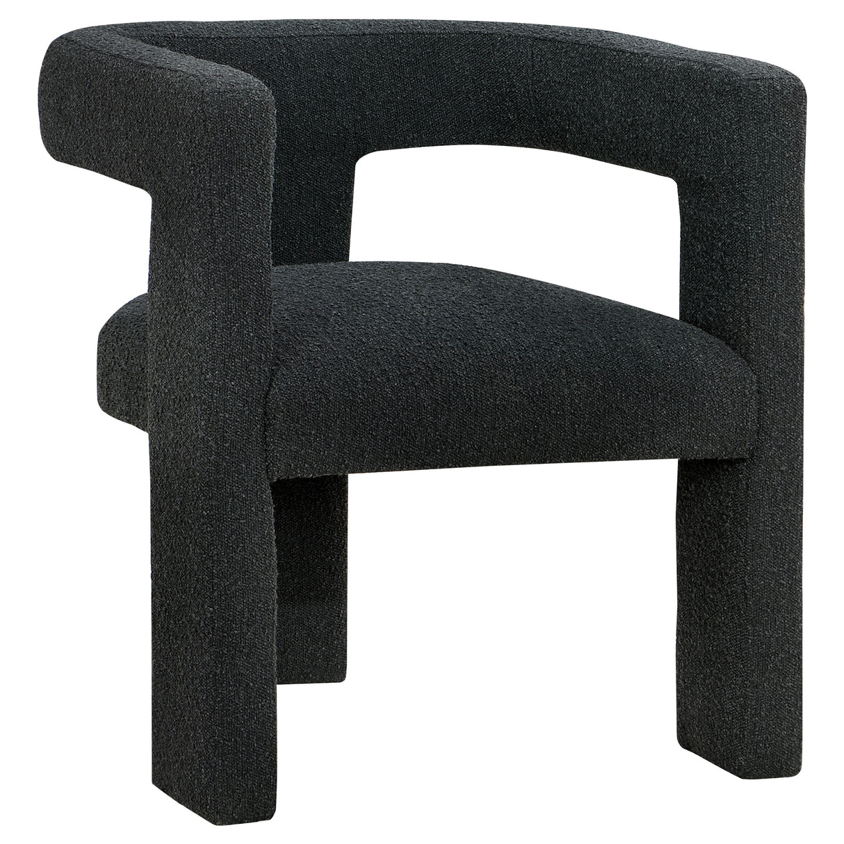 Furniture City Houma - Coaster - Petra Boucle Upholstered Accent Side Chair Black - 902882