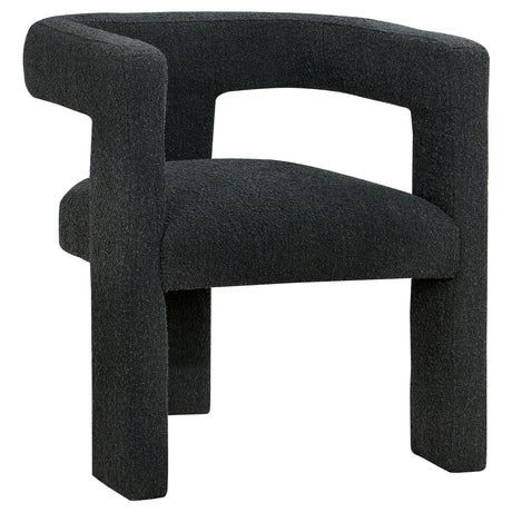 Furniture City Houma - Coaster - Petra Boucle Upholstered Accent Side Chair Black - 902882