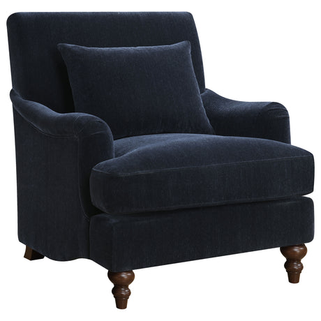 Furniture City Houma - Coaster - Frodo Upholstered English Arm Accent Chair Midnight Blue - 902899