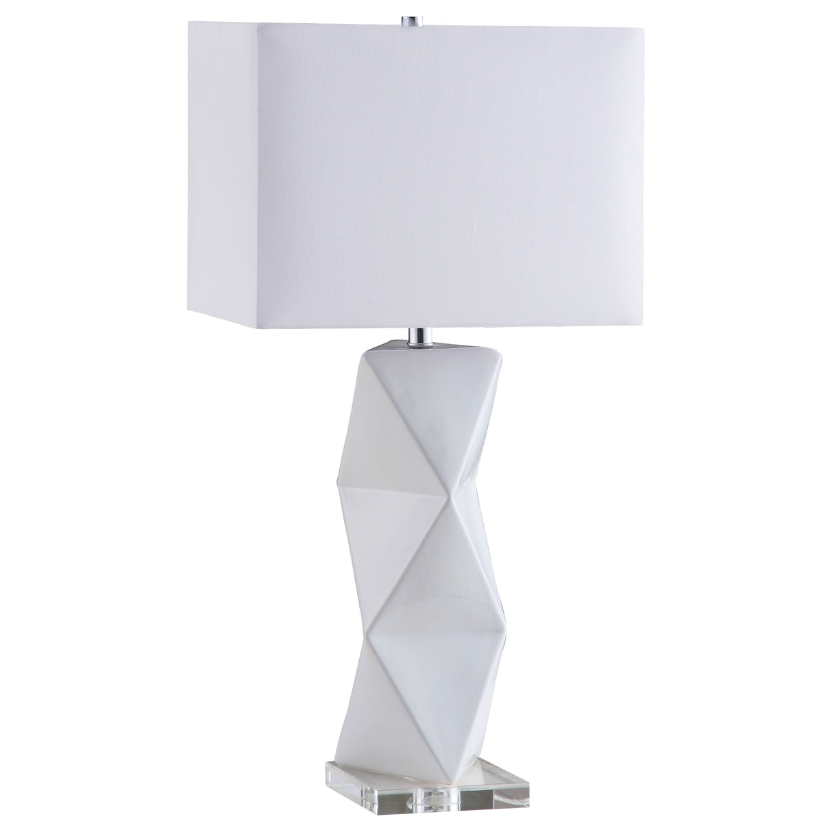 Furniture City Houma - Coaster - Camie 32-inch Rectangular Shade Geometric Table Lamp White - 902937