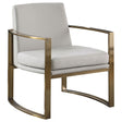 Furniture City Houma - Coaster - Cory Upholstered Arched Arm Accent Chair Cream - 903048