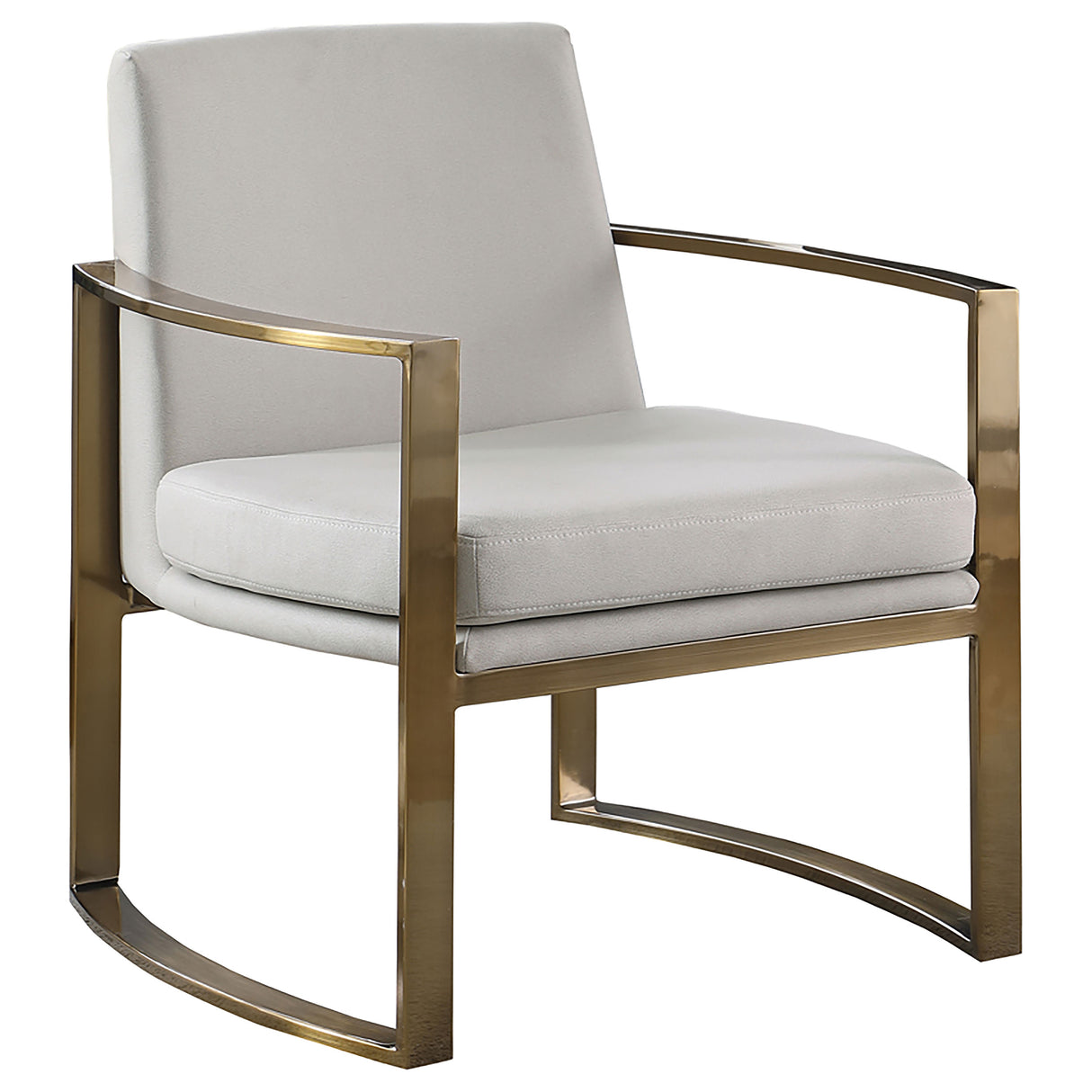 Furniture City Houma - Coaster - Cory Upholstered Arched Arm Accent Chair Cream - 903048