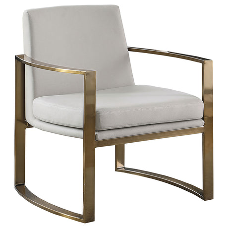 Furniture City Houma - Coaster - Cory Upholstered Arched Arm Accent Chair Cream - 903048