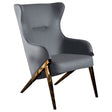 Furniture City Houma - Coaster - Walker Upholstered high Wingback Accent Chair Slate - 903053
