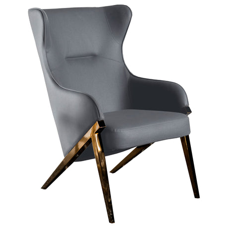 Furniture City Houma - Coaster - Walker Upholstered high Wingback Accent Chair Slate - 903053