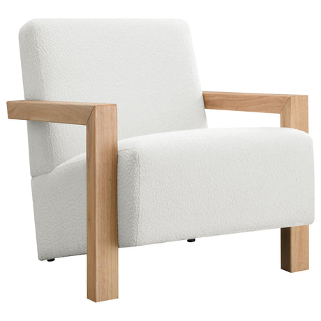Furniture City Houma - Coaster - Fitzroy Boucle Upholstered Accent Arm Chair Ivory - 903094