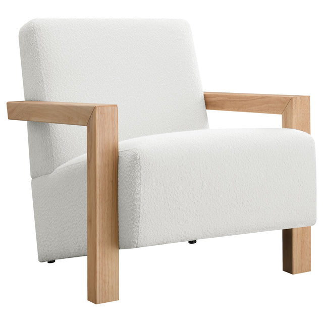 Furniture City Houma - Coaster - Fitzroy Boucle Upholstered Accent Arm Chair Ivory - 903094