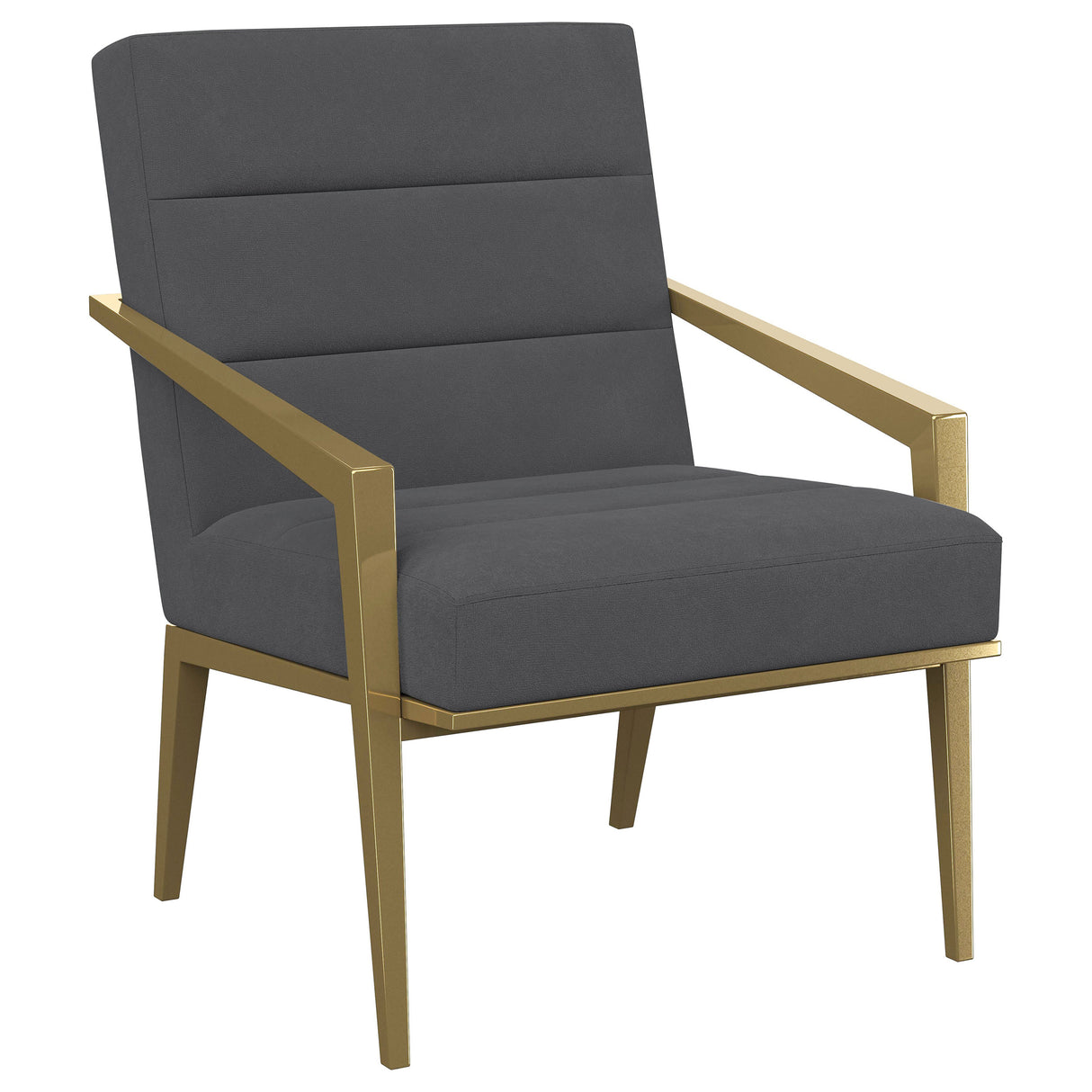 Furniture City Houma - Coaster - Kirra Upholstered Metal Arm Accent Chair Dark Grey - 903144