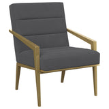 Furniture City Houma - Coaster - Kirra Upholstered Metal Arm Accent Chair Dark Grey - 903144