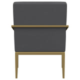 Kirra Upholstered Metal Arm Accent Chair Dark Grey