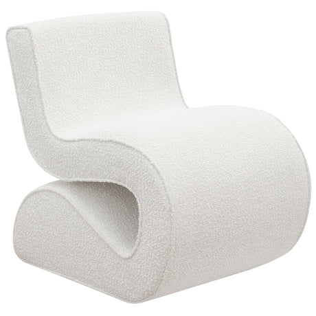 Furniture City Houma - Coaster - Ronea Boucle Upholstered Armless Curved Chair Cream - 903154
