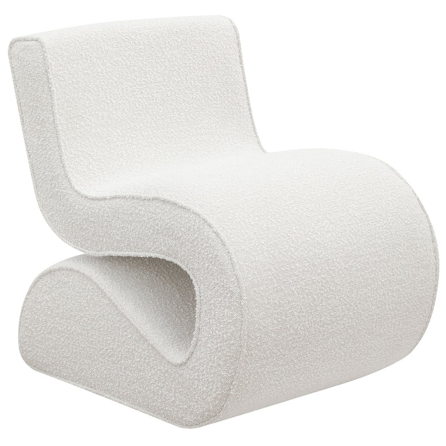 Furniture City Houma - Coaster - Ronea Boucle Upholstered Armless Curved Chair Cream - 903154