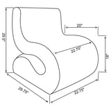 Ronea Boucle Upholstered Armless Curved Chair Cream