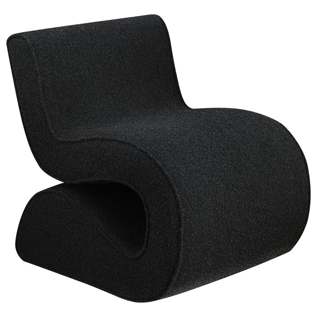 Furniture City Houma - Coaster - Ronea Boucle Upholstered Armless Curved Chair Charcoal - 903155