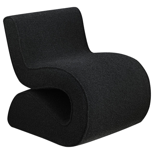 Furniture City Houma - Coaster - Ronea Boucle Upholstered Armless Curved Chair Charcoal - 903155