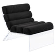 Furniture City Houma - Coaster - Serreta Boucle Upholstered Armless Acrylic Chair Black - 903162