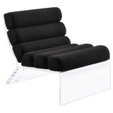 Furniture City Houma - Coaster - Serreta Boucle Upholstered Armless Acrylic Chair Black - 903162