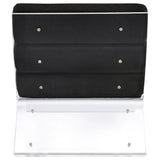 Serreta Boucle Upholstered Armless Acrylic Chair Black