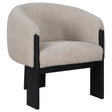 Furniture City Houma - Coaster - Valdez Boucle Upholstered Barrel Back Accent Chair Beige - 903165