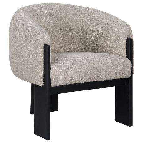 Furniture City Houma - Coaster - Valdez Boucle Upholstered Barrel Back Accent Chair Beige - 903165
