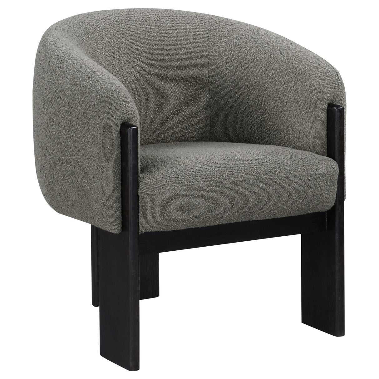 Furniture City Houma - Coaster - Valdez Boucle Upholstered Barrel Back Accent Chair Brown - 903166