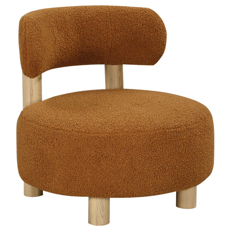 Furniture City Houma - Coaster - Zonie Boucle Upholstered Barrel Back Accent Chair Orange - 903167