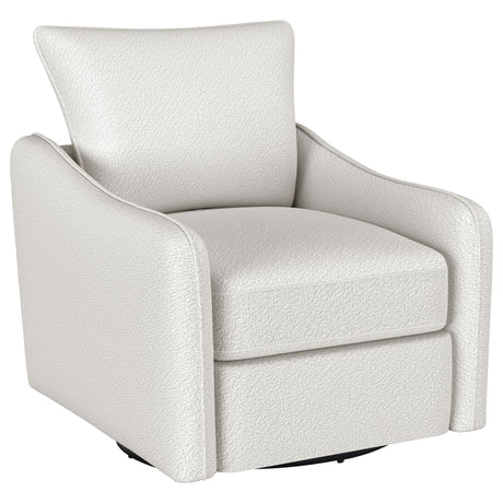 Furniture City Houma - Coaster - Madia Upholstered Sloped Arm Swivel Glider Chair Vanilla - 903391