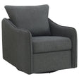 Furniture City Houma - Coaster - Madia Upholstered Sloped Arm Swivel Glider Chair Charcoal - 903393