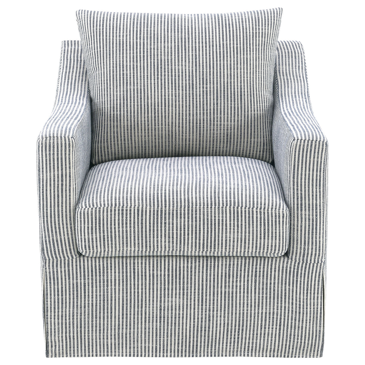 Winter Upholstered Sloped Arm Accent Swivel Chair Grey
