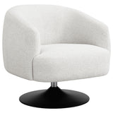 Furniture City Houma - Coaster - Dave Upholstered Barrel Back Swivel Club Chair Beige - 905739
