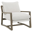 Furniture City Houma - Coaster - Geneva Boucle Upholstered Wood Arm Accent Chair Sand - 907509