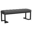 Furniture City Houma - Coaster - Mesa Boucle Upholstered Tufted Accent Bench Charcoal - 907516