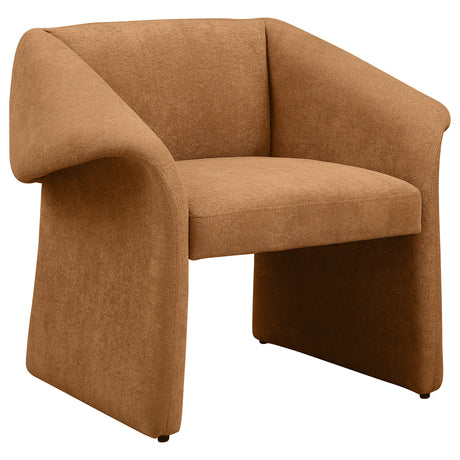 Furniture City Houma - Coaster - Ramsey Upholstered Sloped Arm Accent Chair Honey - 907523