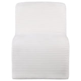 Drayton Upholstered Curved Armless Accent Chair Ivory