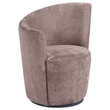 Furniture City Houma - Coaster - Nueva Upholstered Swivel Chair Curved Backrest Blush - 907528