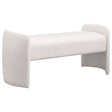 Furniture City Houma - Coaster - Peoria Velvet Upholstered Accent Bench Ivory - 910199