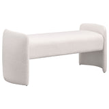 Furniture City Houma - Coaster - Peoria Velvet Upholstered Accent Bench Ivory - 910199