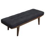 Furniture City Houma - Coaster - Wilson Fabric Upholstered Tufted Accent Bench Grey - 910213