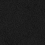 Valia Faux Sheepskin Upholstered Round Storage Ottoman Black