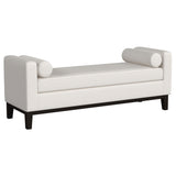 Furniture City Houma - Coaster - Rosie Upholstered Accent Bench with Armrests Vanilla - 910270