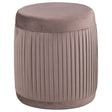 Furniture City Houma - Coaster - Tovar Round Upholstered Ottoman Mauve - 910273