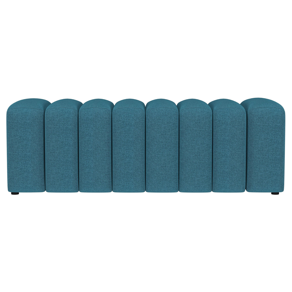 Summer Fabric Upholstered Tufted Accent Bench Peacock Blue