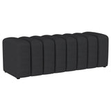 Furniture City Houma - Coaster - Summer Fabric Upholstered Tufted Accent Bench Charcoal - 910294