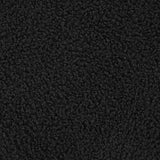 Zena Faux Sheepskin Upholstered Round Ottoman Black